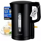 Bomann Wasserkocher 1,7L | 2200W für schnelles Erhitzen | BPA frei | Einhandbedienung | Wasserstandsanzeige | Kettle | Überhitzungsschutz | WK 6090 CB schwarz
