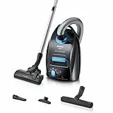 Siemens Staubsauger mit Beutel Q5.0 Extreme silencePower VSQ5X1232, für Allergiker, Hygiene-Filter, Starke Saugleistung: Parkett, Teppich, Fliesen, langes Kabel, Made in Germany, 850 W, schwarz