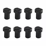 8 Stück Bankhaken 20 mm aus Aluminiumlegierung, Bank-Hundeklemme für Holzbearbeitungstisch & Werkbank, Spannbacken Hobelstopfen Bench Dog Zubehör für alle Tische mit 20-mm-Bohrungen, Schwarz