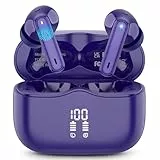 Bluetooth Kopfhörer, Kopfhörer Kabellos Bluetooth 5.3 In Ear Kopfhörer mit 4 ENC Noise Cancelling Mic, Kabellose Kopfhörer Tiefer Bass Wireless Earbuds 40Std, IP7 Wasserdicht Ohrhörer, Dunkelblau