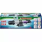sera Pond UVC-55X | UVC-Wasserklärer für Teiche ab 10.000 l | mit Amalgam-Lampe & Edelstahlgehäuse | entfernt Algen & Keime | verhindert Wassertrübungen | inkl. 10 m Kabel & Adapter | Gartenteich