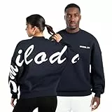 SMILODOX Unisex Oversize Sweatshirt Liquid Brail, Locker Geschnittener Pullover mit weichem Baumwollmix und markantem Rückenprint, Streetstyle-Design Hoodie für Alltag, Sport & Freizeit