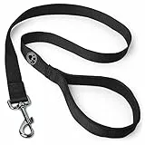 iGadgitz Home U7155 Führleine Hund, Hundeleine Gepolstert Griff -Schwarz -100cm (1m)
