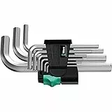 Wera 950/9 SM N Winkelschlüsselsatz, metrisch, gestellverchromt, 9-teilig, Wera 05021406001