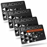AKIELO Blackout – Ultradünne RFID Blocker Karte (4 Stück) – Die Einzige Lösung für den Kontaktlosen Kreditkarten Schutz – Die Ultimativer Geldbeutel Schutzkarte (Schwarze Edition - 4er)