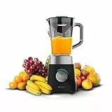 Cecotec Standmixer Power Black Titanium 1300Max B. 1300 W, 2 Geschwindigkeiten, Messer mit 4 schwarzen Titanklingen, 1,5 L, Pulse-Funktion zum Zerkleinern und Pulverisieren, Ice-Crush