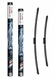 Bosch Aerotwin Aerotwin eA 088 S Front-Scheibenwischer - Set mit 2 Ersatz-Scheibenwischern und vormontiertem Multi-Clip-Adapter - 2 Wischblätter, 650 mm und 500 mm - in platzsparender Verpackung