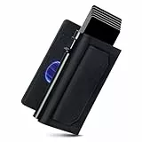 DODENSHA MagSnap Geldbörse Herren I Slim Wallet mit XL-Münzfach für 10+ Münzen I Kreditkartenetui Geldbeutel für 10+ Karten I Magnetischer Verschluss Geldbörse Herren I RFID Schutz I Schwarz