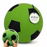 alldoro 63104 Schaumstoffball Grün, Ø 20 cm, extra weicher Softball, Fußball für Kinder ab 0 Jahren, leise & leicht, Ball für Indoor & Outdoor