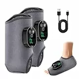 QHENS Fussmassagegerät Elektrisch, 2 Stück Foot Massager Kabellos mit 3000mAh Akku, 6 Heizstufen＆3 Vibration, Timer, für Schmerzlinderung und Tiefenentspannung, Ideal Geschenk für Eltern