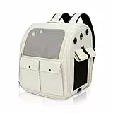 YooxArmor Haustier Rucksack für Katzen & Kleine Hunde,Atmungsaktiver Tragbare Katzenrucksack mit Sichtfenster,Leichte Faltbare HundeRucksack für Reisen Wandern Fahrradfahren, Max Tragkraft 8kg
