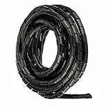 REV Kablkanal, Spiral-Kabelschlauch offen. 5m Ø 12mm, schwarz