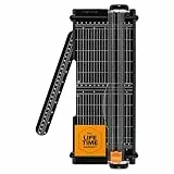 Fiskars Recycelter SureCut™ tragbarer Papierschneider, 30,5 cm Schnittlänge, Papierschneider für Bastel- und Büroarbeiten, mit Gitterlinien, Schwarz