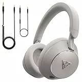 DOQAUS Over Ear Kopfhörer mit Kabel, DJ Studio Kopfhöre, 50mm Treiber, 6.35 & 3.5mm Klinke, Share-Port, DJ Headphones mit Mikrofon, HiFi-Kopfhörer für Podcast, Monitor, Handy, PC, Aufnahme,Hellgrau