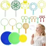 20 Stück Kinder Seifenblasen Set, Bubble Maker Spiele, Seifenblasen Blase Zauberstab, Seifenblasen Spielzeug, Große Seifenblasenstäbe, für Kinder Geburtstag, Partys Hochzeit, Sommer Outdoor, Garten