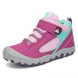 Mishansha Wanderschuhe Mädchen Trekkingschuhe Kinder rutschfeste Sneaker Outdoor Freizeitschuhe Rosa Gr.38