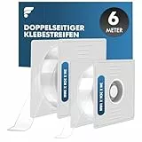 shinfly 6m Nano Doppelseitiges Transparentes Klebeband (2 Rollen) – Wiederverwendbar, Waschbar, Rückstandsfrei – 1mm & 2mm Dicke – Für Fotowände, Verpackungen, Teppiche, Haushalt & Auto