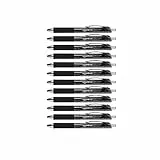Amazon Basics Einziehbare Gelschreiber, Feiner Punkt (0,7 mm), Schwarz, 12 Stück, 1er-Pack