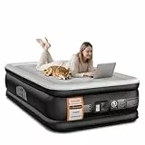 Airefina Luftbett 1 Person, Luftmatratze Selbstaufblasend mit Eingebauter Pumpe, Gästebett Schnelle Inflation, Tragbares Aufblasbare Matratze für überall mit Tragetasche -99×190 ×46cm,295KG Max