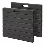 Relaxdays Kniekissen, 2er Set, Garten, Werkstatt, Yoga, Schaumstoff, Tragegriffe, HBT 3 x 35 x 30 cm, Kniehilfe, schwarz