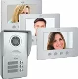 ELRO DV4000-3 Video-Türsprechanlage Kit │ 3 Wohnungen │ 1080P Full HD Kamera mit Nachtsicht │ 4-Draht Kabel │ 16 Klingeltöne