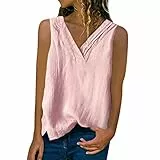 HOOUDO Heute Blitzangebote Unterhemd Damen Schwarz Spitze Oversize Tanktop Peppercorn Weste Basic Top T Shirt Magenta Damen Meine