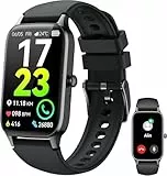 Smartwatch Herren Damen, 1,57' HD Fitnessuhr Herren mit Telefonfunktion, Wasserdicht Aktivitätstracker 110+ Sportmodi, Fitness Tracker mit Herzfrequenz Schlafmonitor Schrittzähler, Android iOS