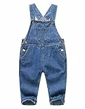 KIDSCOOL SPACE Baby Jungen Mädchen Jeans Overall,Kleinkind Denim Süße Arbeitskleidung,Hellblau,Blau,4-5 Jahre