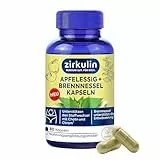 Zirkulin Apfelessig + Brennnessel (80 Kapseln) – Mit Chrom & Cholin für normalen Stoffwechsel – Unterstützt Entwässerung & Nierenfunktion – Vegan, glutenfrei, laktosefrei