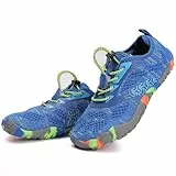 DimaiGlobal Kinder Barfußschuhe Traillaufschuhe Jungen Mädchen Wasserschuhe Schwimmschuhe Schnelltrocknende Wanderschuhe Sportschuhe Laufschuhe Leichte rutschfest 24EU Blau-2