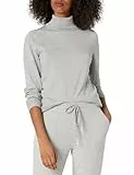 Amazon Essentials Damen Leichter, Langärmeliger Rollkragenpullover, Klassischer Schnitt (Erhältlich In Übergröße), Hellgrau Meliert, XXL