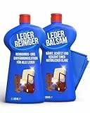 Vero Shine Lederpflege Set – Lederreiniger & Balsam (2X 225ml), Lederpflege für Ledercouch, Jacke, Lederschuhe & Kunstleder Pflege, Ledersofa Pflege, Unterhält und Glänzt