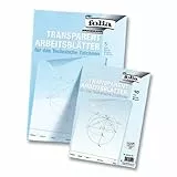 folia 8214/10 - Zeichenpapier, Block mit Arbeitsblättern für technisches Zeichnen, DIN A4, 10 Blatt, 80 g/qm, transparent, mit Vordruck