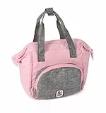 Bayer Chic 2000 - Puppen-Wickeltasche, Wickeltasche für Puppen, Puppenzubehör, Puppentasche, Melange grau-rosa