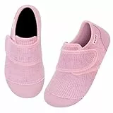 Kyopp Hausschuhe Kinder Barfussschuhe Atmungsaktive Pantoffeln für Jungen Mädchen Rutschfest Breite Turnschläppchen Kleinkinder Slippers(Hell Rosa, 26/27EU)