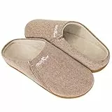 ERGOfoot Wolle Orthopädische Hausschuhe für Damen und Herren, Plantarfasziitis Arch Support Slippers Filz Pantoffeln für Drinnen und Draußen, (Aprikose EU39)
