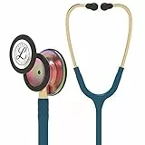 3M Littmann Classic III Stethoskop zur Überwachung, 5807, regenbogenfarbenes Bruststück, karibikblauer Schlauch, 69 cm
