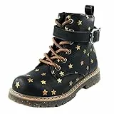 TZJS Winterschuhe Mädchen Unisex Kinder Klassische Stiefel für Herbstschuhe Winterschuhe Schuhe Kinder Mädchen Wasserdicht Stiefeletten Schneestiefel(Schwarz,28)