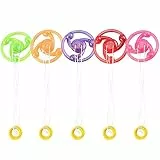Yctze Blinkendes Kreiselspielzeug, 10er-Pack, Leuchtender Kreisel, per Zugschnur Aktiviertes Schwungradspielzeug mit Pfeifton und Buntem LED-Licht, Ideal für die Dekompression (Sortierte Farbe)