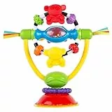 Playgro Drehrassel mit Saugfuß - Babyspielzeug - Motorik - Babysensorik - Babyrassel - Babymotorik - Kinderspielzeug - Drehrassel mit Saugfuss - farbig