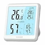 DOQAUS Digitales Thermometer Hygrometer Innen, Weiß
