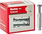 Fischer 8 Stück Stahldübel TA M8 mit Sechskantschraube, Dübeldurchmesser 12 mm, Expansionsschrauben, 71253