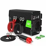 Green Cell® 500W/1000W 12V auf 230V Sine Wave Volt kfz Spannungswandler Wechselrichter Power Solar Inverter DC AC Umwandler Stromwandler Wohnwagen Auto Modifizierte Sinus Zigarettenanzünder Steckdose