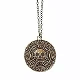Boland 74126 - Halskette Pirat, Modeschmuck mit Anhänger, für Erwachsene, Piratenamulett, Totenkopf, Seeräuber, Freibeuter, Karneval, Fasching, Fastnacht, Halloween, Mottoparty