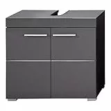 trendteam smart living - Amanda - Waschbeckenunterschrank - Agave Grau Hochglanz - 1 Einlegeboden - (BxHxT) 60 x 56 x 34 cm - Kratzfest