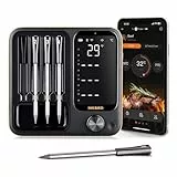 Inkbird INT-14-BW Fleischthermometer kabellos, Smart Grillthermometer WIFI 2.4G und Bluetooth 5.4 Signal 91m, Backofenthermometer Thermometer für Ofen, Grill, Smoker, Rotisserie Airfryer Ofen