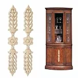 Hezhou 2 Stück holzornamente für möbel ornamente für möbel holz ornamente holzornamente Kann an Wänden, Türen, Schränken, Fenstern, Spiegeln und Kaminen angebracht werden (Stil 4)