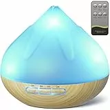 500 ML Aroma Diffuser, Upgrade Diffuser für große Räume, Aromatherapie Diffuser Mit Fernbedienung 4 Timer Einstellung 14 Farben LED automatischer Abschaltfunktion