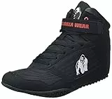 Gorilla Wear High Tops Red rot - schwarzes Logo - Bodybuilding und Fitness Schuhe für Damen und Herren, Schwarz, 46 EU