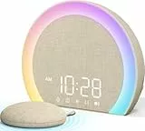 ANJANK Extra Lauter Wecker mit Kabelloser Vibration,Lichtwecker & Vibrationswecker für Tiefschläfer,Jugendliche,9-Farben Nachtlicht,Doppelalarm,8 Wecktönen,0-100% Dimmer,Digital Alarm clock für Kinder